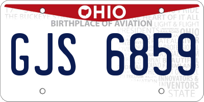 OH license plate GJS6859