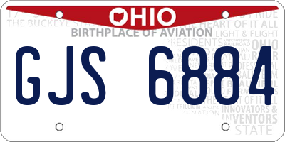 OH license plate GJS6884