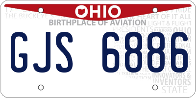 OH license plate GJS6886