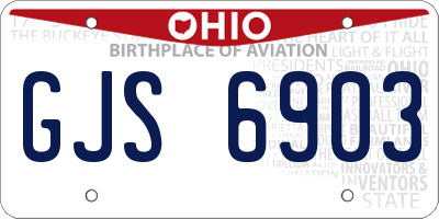 OH license plate GJS6903