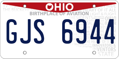 OH license plate GJS6944