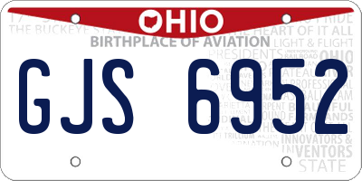 OH license plate GJS6952