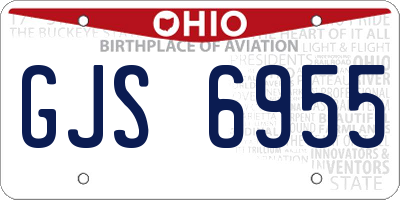 OH license plate GJS6955
