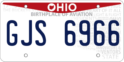 OH license plate GJS6966