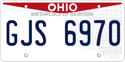 OH license plate GJS6970