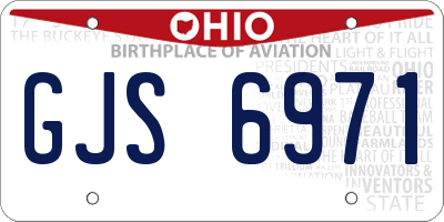 OH license plate GJS6971