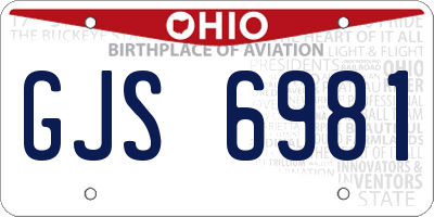 OH license plate GJS6981