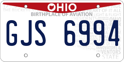 OH license plate GJS6994
