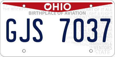 OH license plate GJS7037