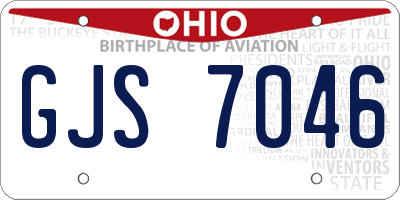OH license plate GJS7046