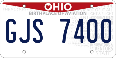 OH license plate GJS7400
