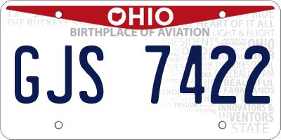 OH license plate GJS7422
