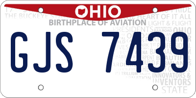 OH license plate GJS7439