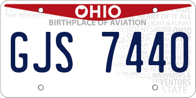 OH license plate GJS7440