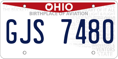 OH license plate GJS7480