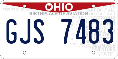 OH license plate GJS7483