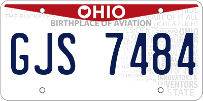 OH license plate GJS7484