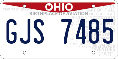 OH license plate GJS7485