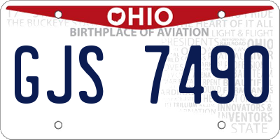 OH license plate GJS7490