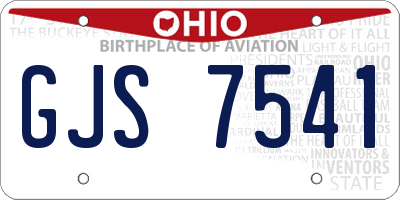 OH license plate GJS7541