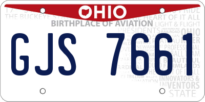 OH license plate GJS7661