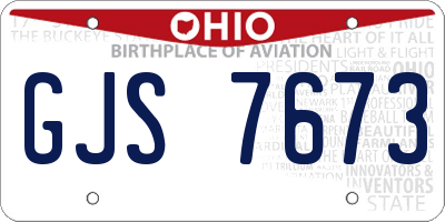 OH license plate GJS7673