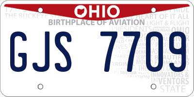 OH license plate GJS7709
