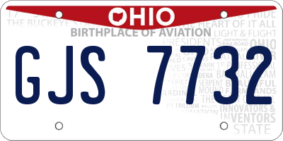 OH license plate GJS7732