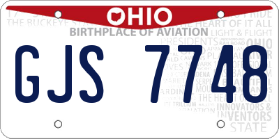 OH license plate GJS7748