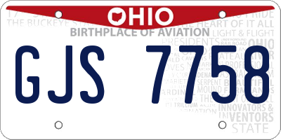 OH license plate GJS7758