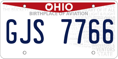 OH license plate GJS7766