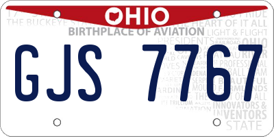 OH license plate GJS7767