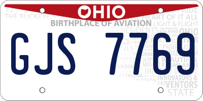 OH license plate GJS7769