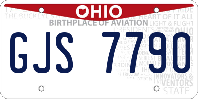 OH license plate GJS7790