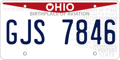 OH license plate GJS7846
