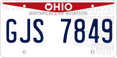 OH license plate GJS7849
