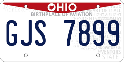 OH license plate GJS7899