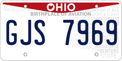 OH license plate GJS7969