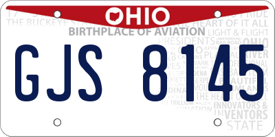 OH license plate GJS8145