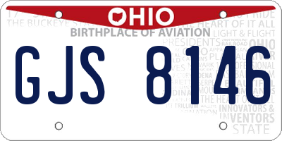 OH license plate GJS8146