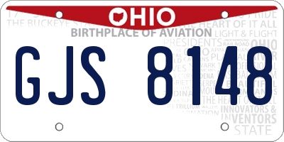 OH license plate GJS8148