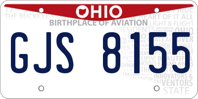 OH license plate GJS8155