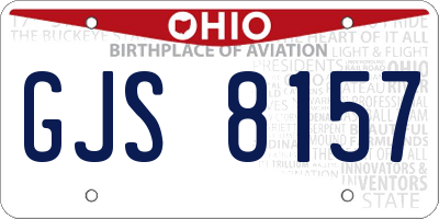 OH license plate GJS8157