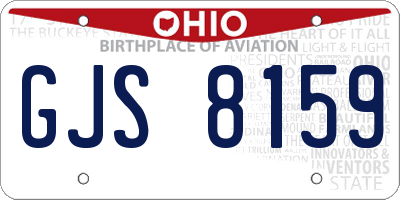 OH license plate GJS8159