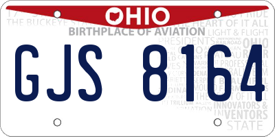 OH license plate GJS8164