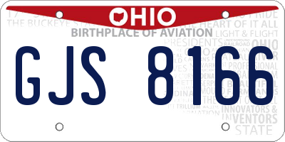 OH license plate GJS8166
