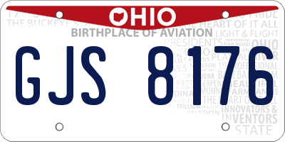 OH license plate GJS8176