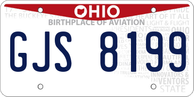 OH license plate GJS8199