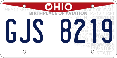 OH license plate GJS8219