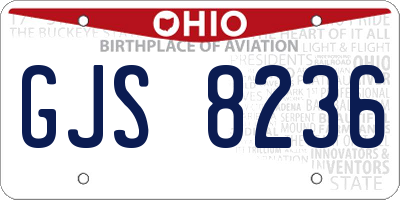 OH license plate GJS8236